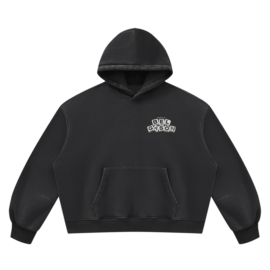 BELGASON Vintage Wash Boxy Fleece Hoodie