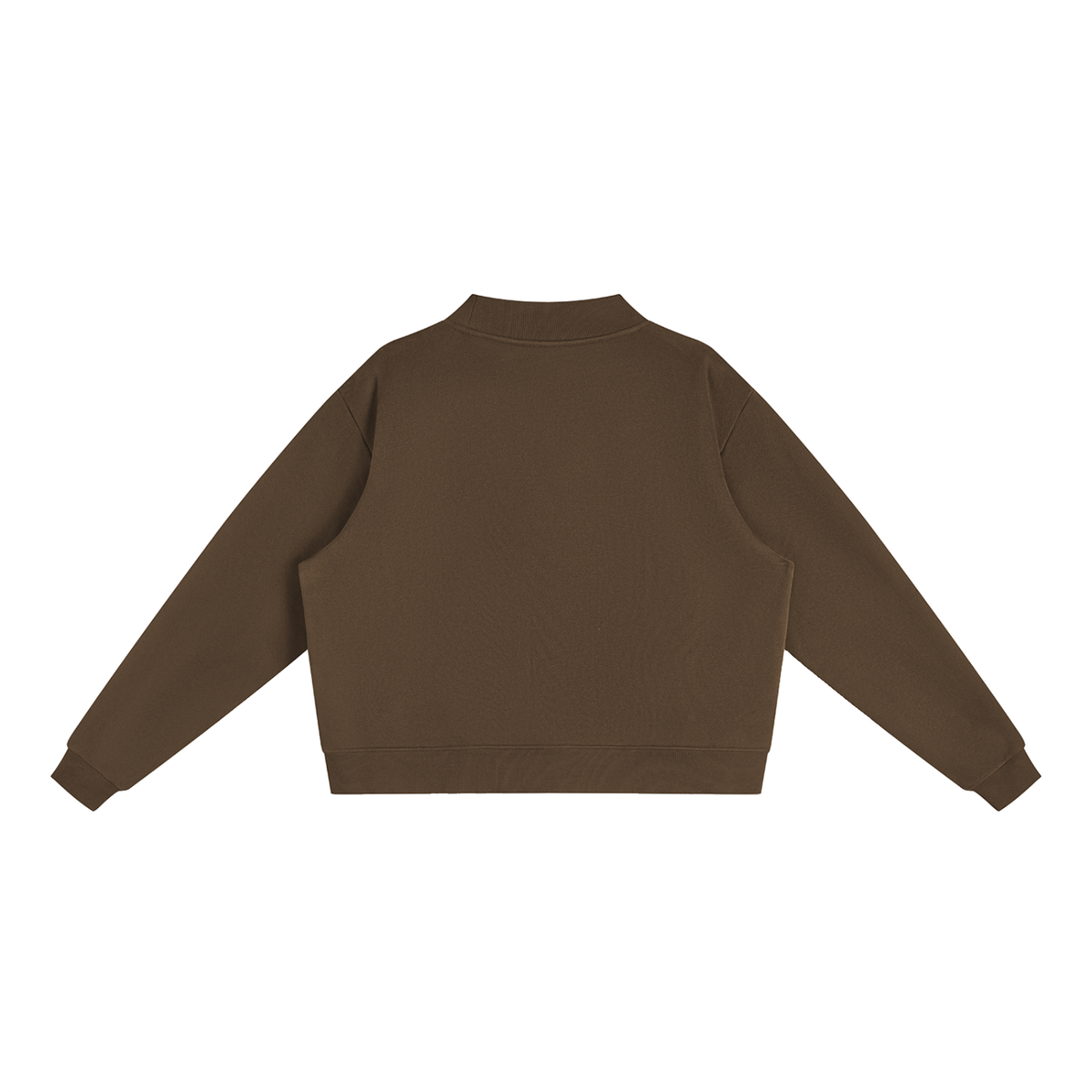 FANM Essential Fleece Mock-Neck Crew Sweatshirt