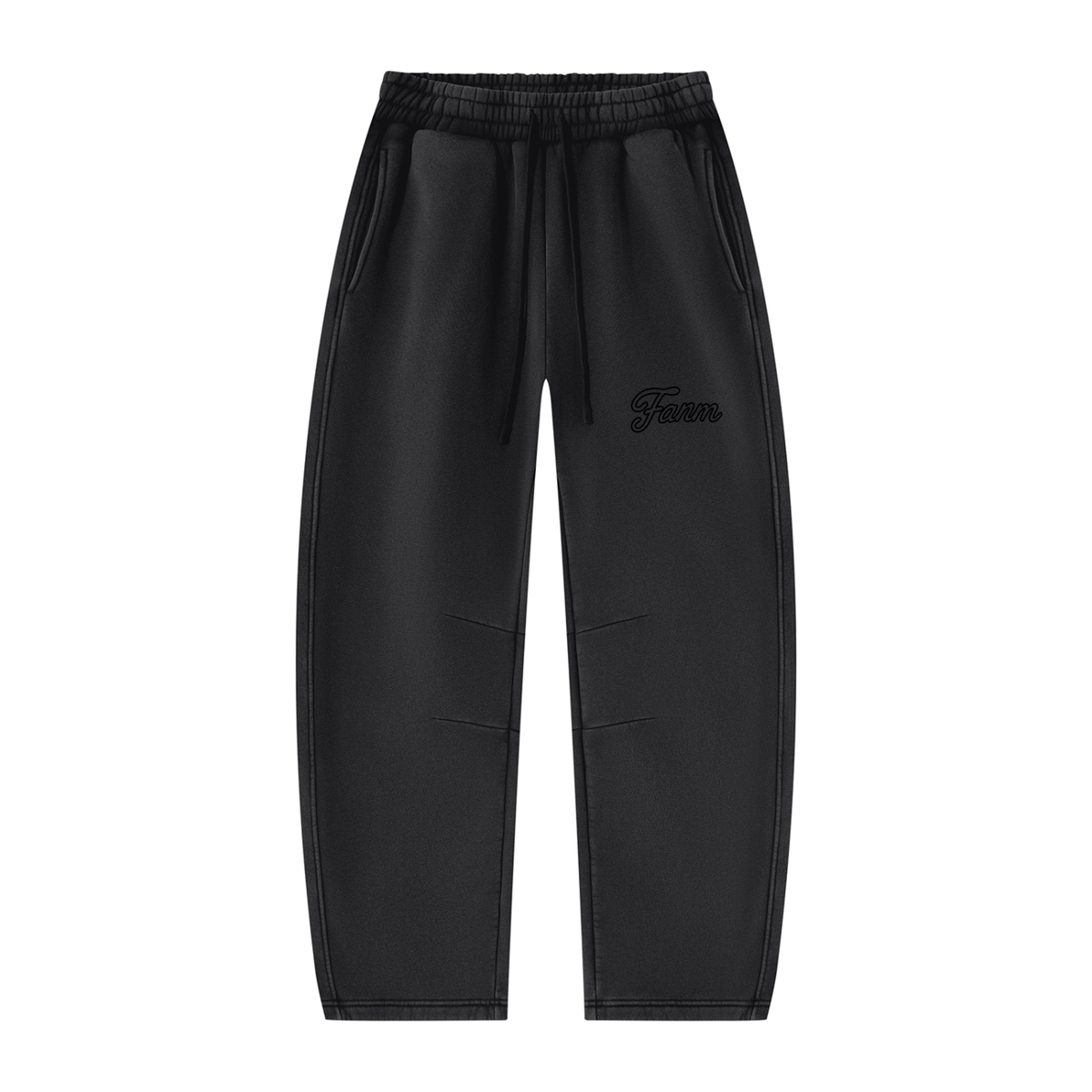 FANM Vintage Wash Barrel Leg Fleece Sweatpants