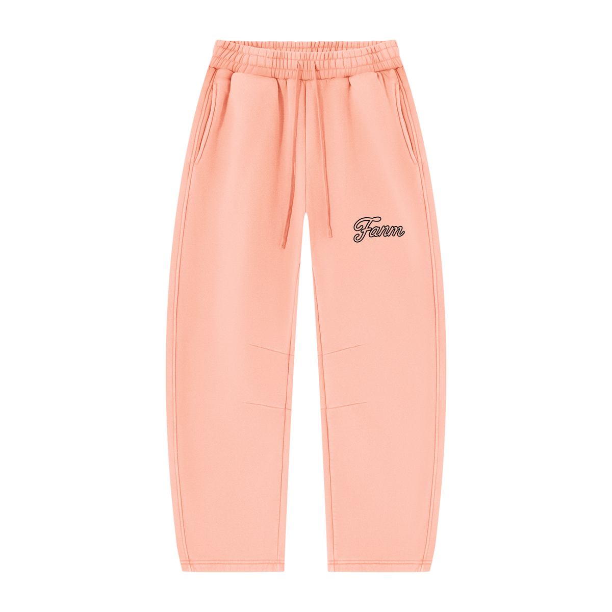FANM Vintage Wash Barrel Leg Fleece Sweatpants
