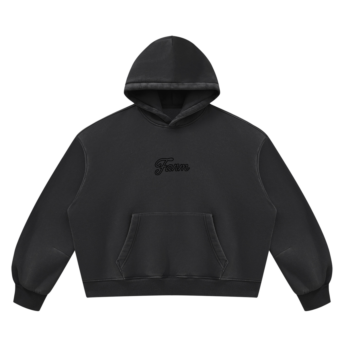 FANM Vintage Wash Boxy Fleece Hoodie