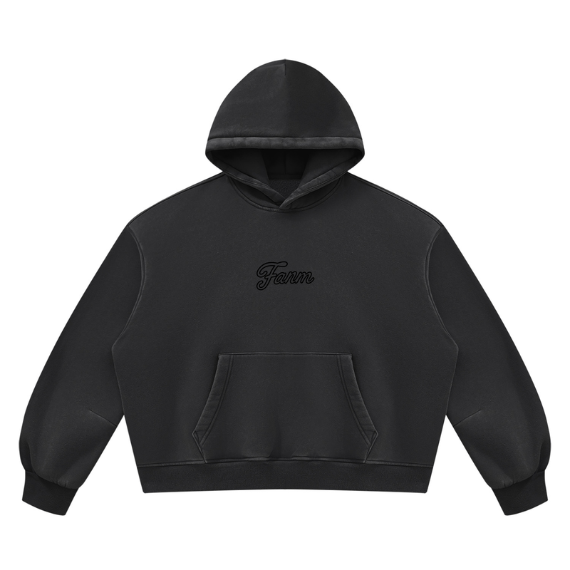FANM Vintage Wash Boxy Fleece Hoodie