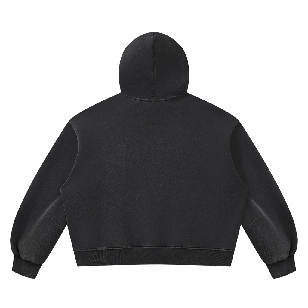 FANM Vintage Wash Boxy Fleece Hoodie