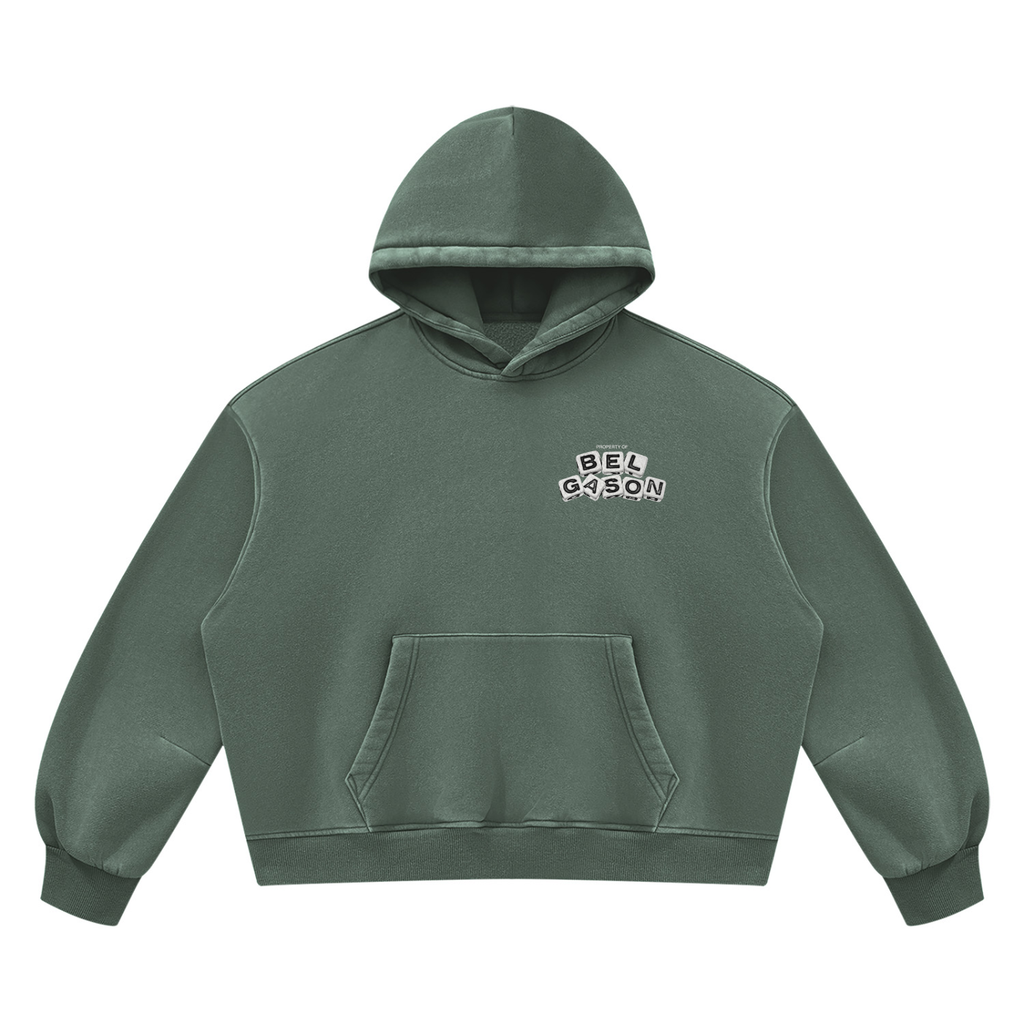 BELGASON Vintage Wash Boxy Fleece Hoodie