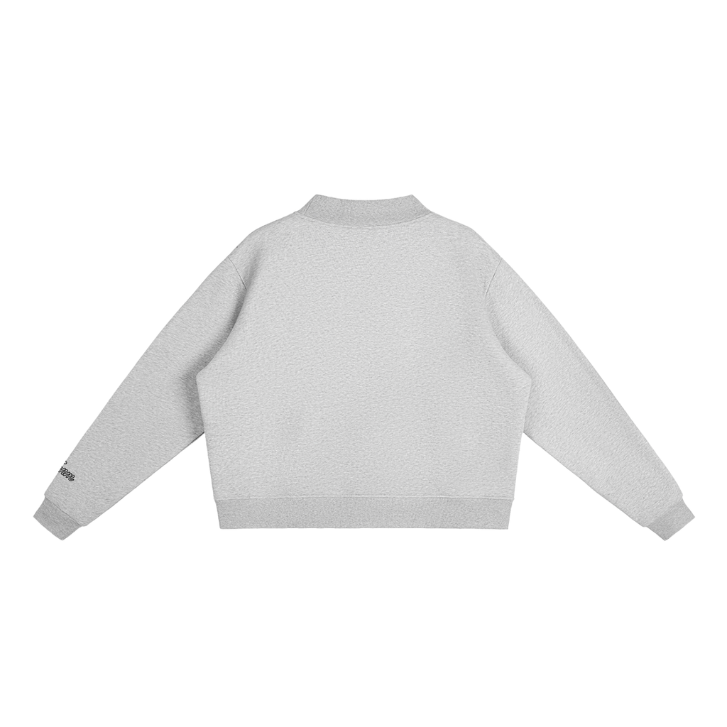 FANM Essential Fleece Mock-Neck Crew Sweatshirt