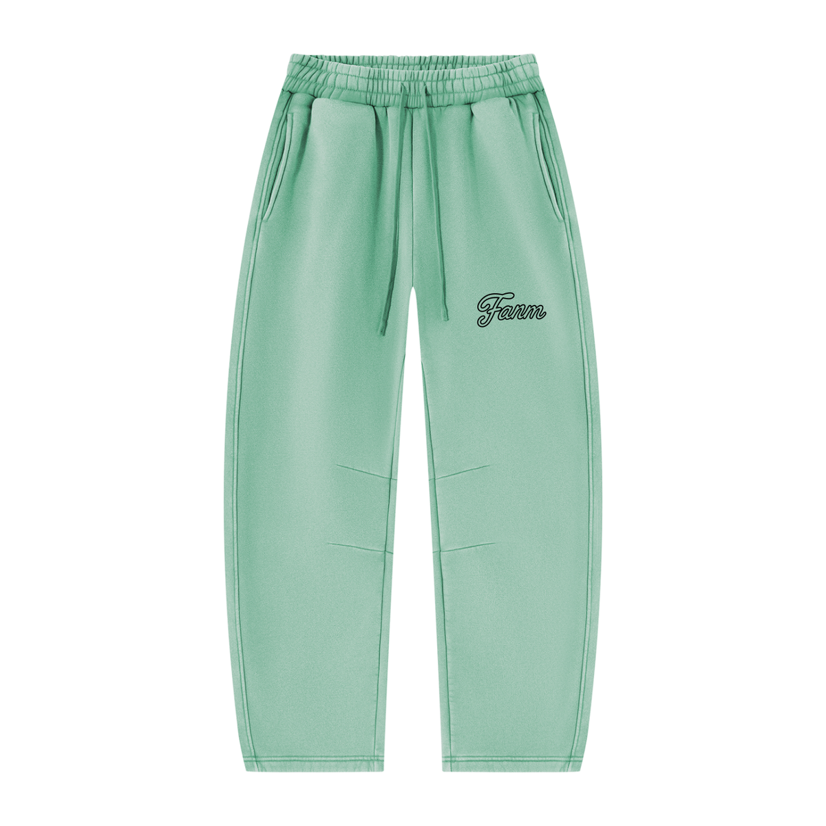 FANM Vintage Wash Barrel Leg Fleece Sweatpants