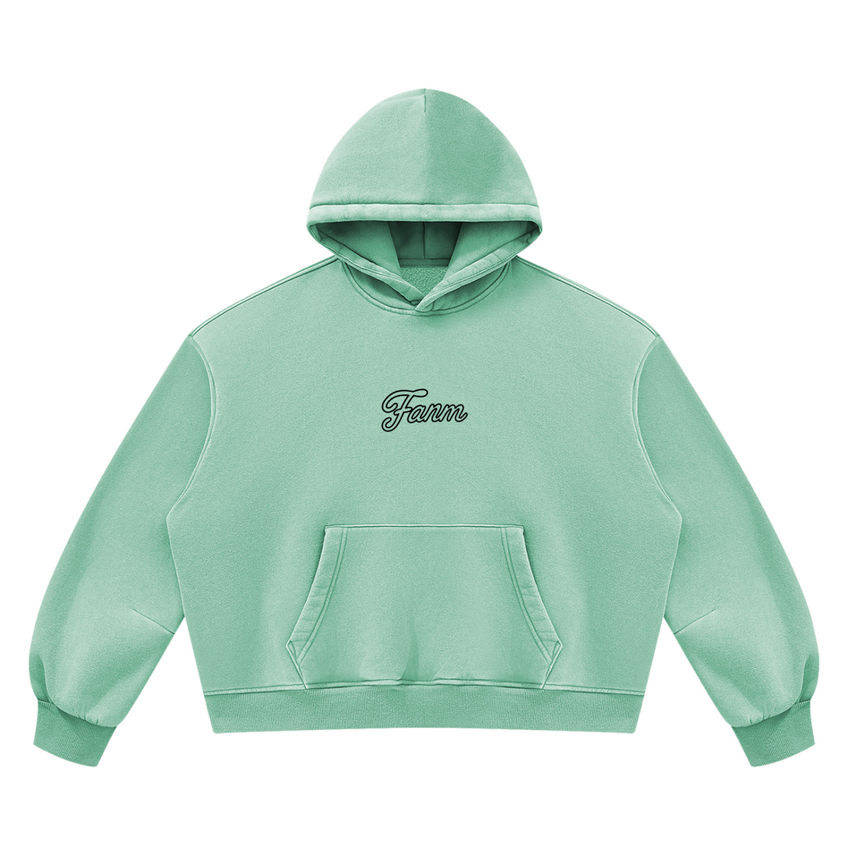FANM Vintage Wash Boxy Fleece Hoodie