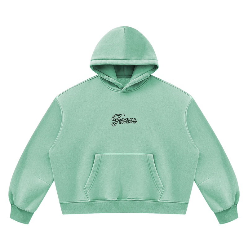 FANM Vintage Wash Boxy Fleece Hoodie