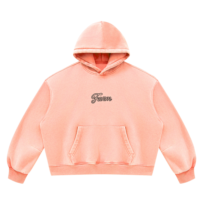 FANM Vintage Wash Boxy Fleece Hoodie