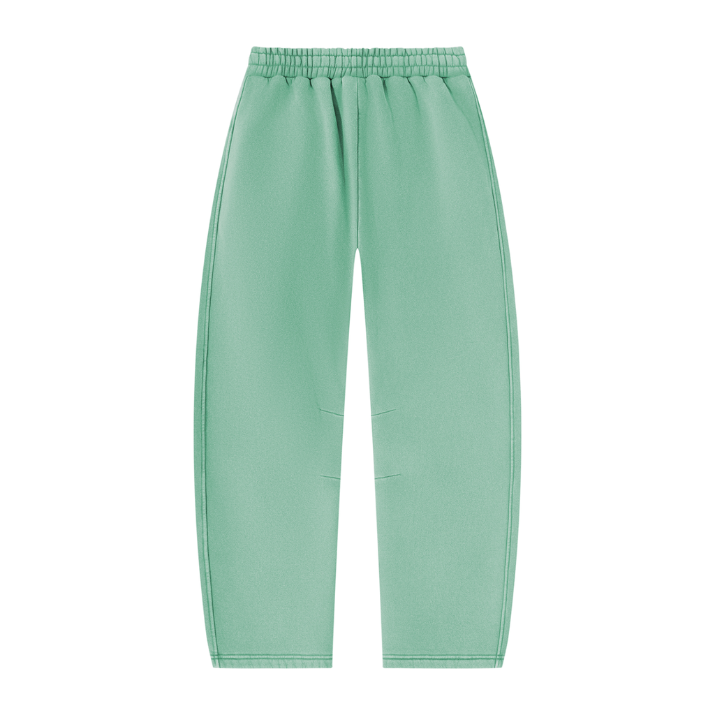 FANM Vintage Wash Barrel Leg Fleece Sweatpants