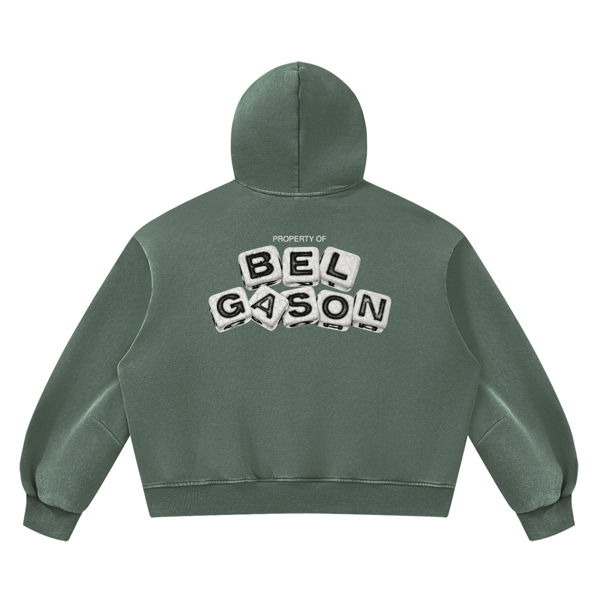 BELGASON Vintage Wash Boxy Fleece Hoodie