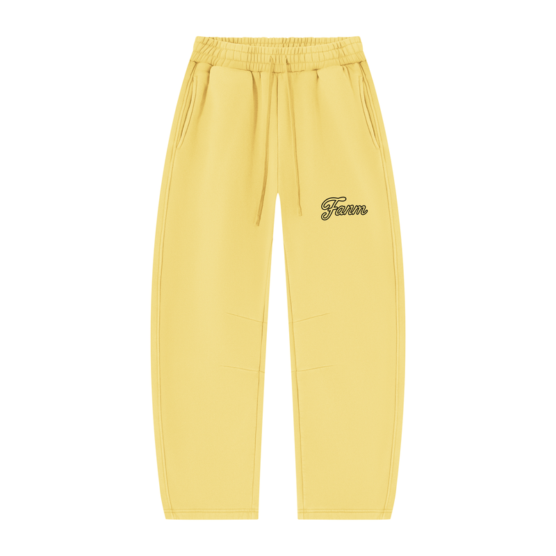 FANM Vintage Wash Barrel Leg Fleece Sweatpants