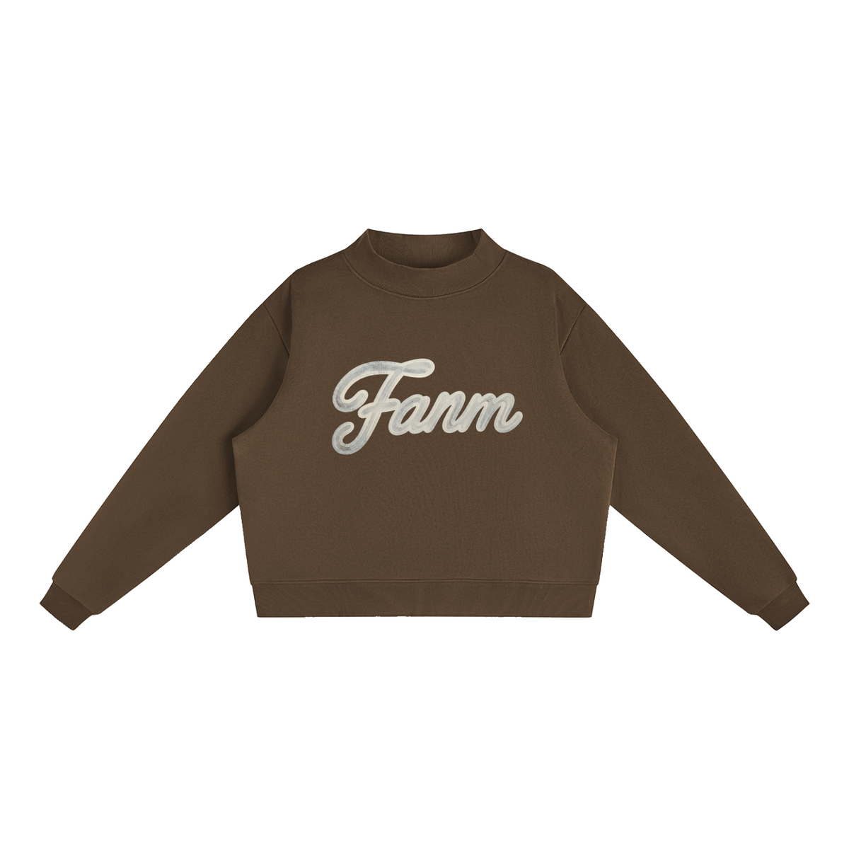 FANM Essential Fleece Mock-Neck Crew Sweatshirt