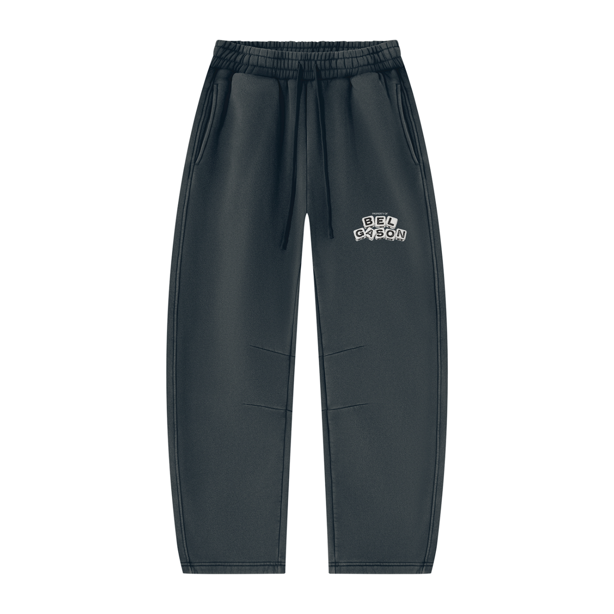 BELGASON Vintage Wash Barrel Leg Fleece Sweatpants