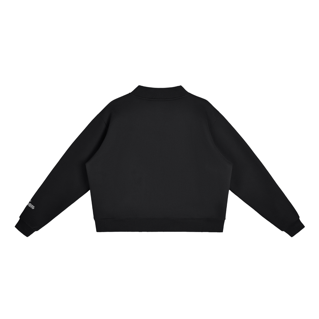 FANM Essential Fleece Mock-Neck Crew Sweatshirt