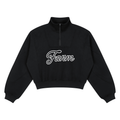 FANM Loose Fleece Quarter-Zip Sweatshirt