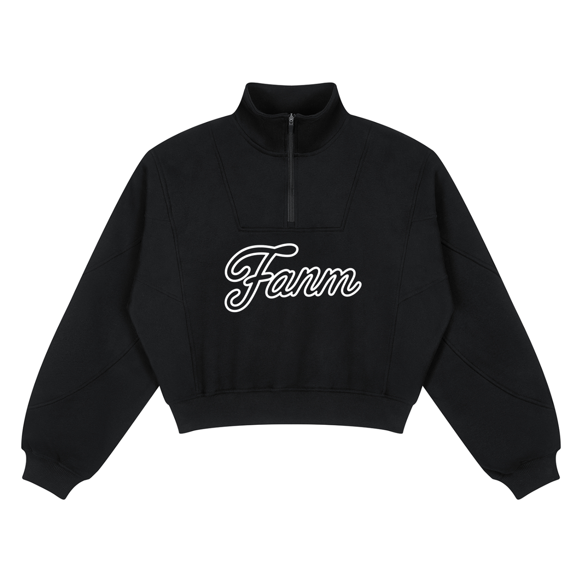 FANM Loose Fleece Quarter-Zip Sweatshirt