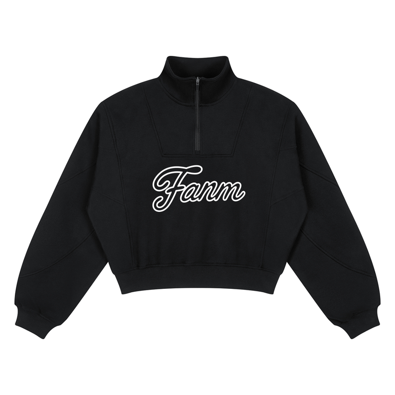 FANM Loose Fleece Quarter-Zip Sweatshirt
