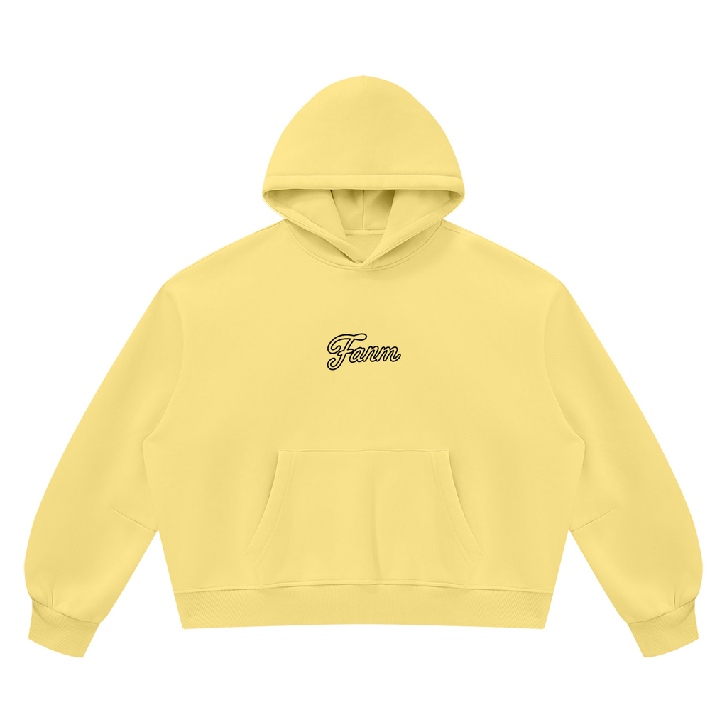 FANM Vintage Wash Boxy Fleece Hoodie