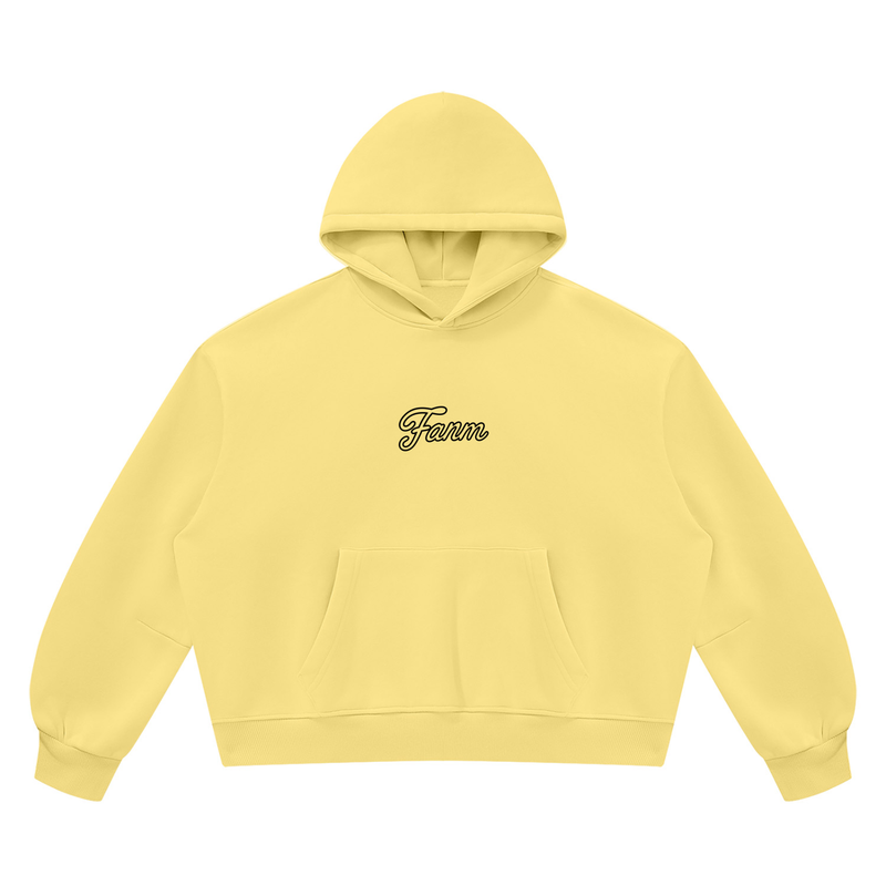 FANM Vintage Wash Boxy Fleece Hoodie