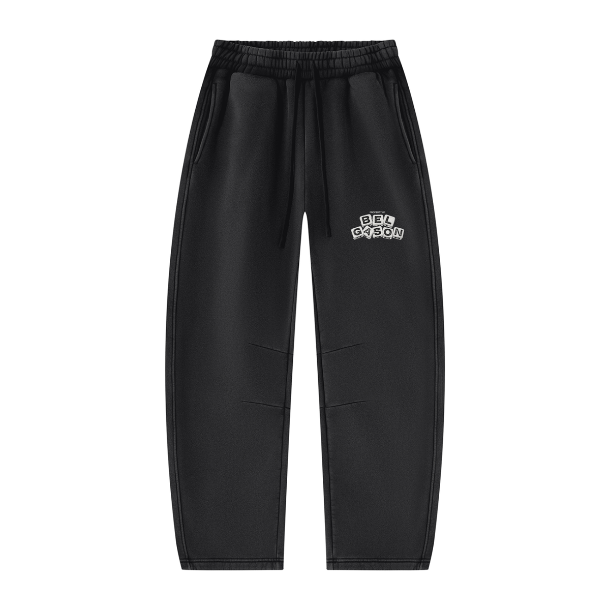 BELGASON Vintage Wash Barrel Leg Fleece Sweatpants